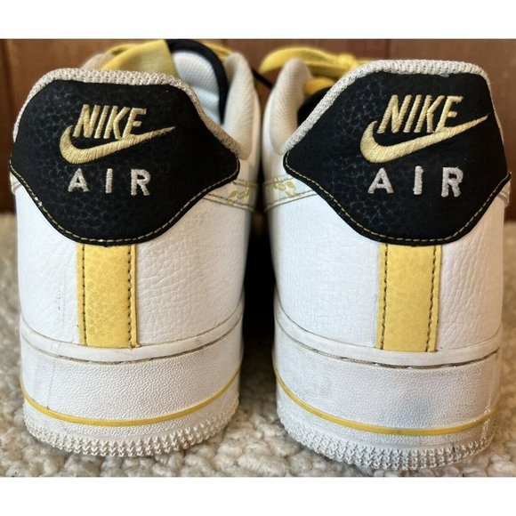 Nike Air Force One 07 LV8 Gold Links Zebra Print Sneakers Men’s Size 12 AF1 - Picture 4 of 9